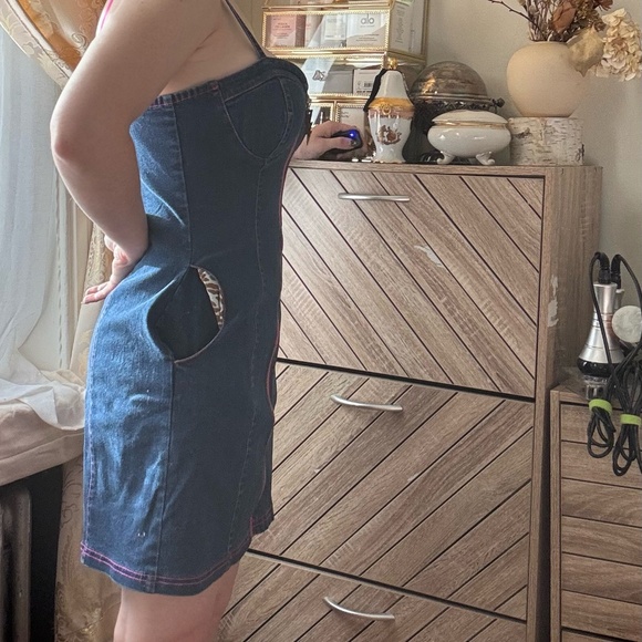 NWT Betsey Johnson - Blue Denim Dress - Picture 4 of 4